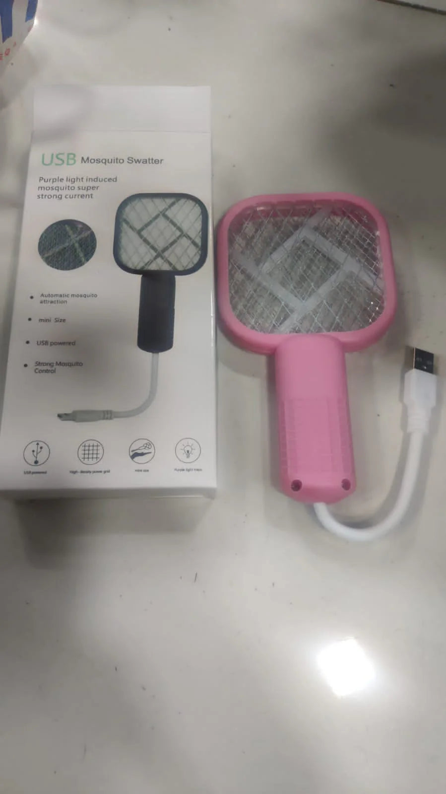 Mini Portable Electric Mosquito Racket