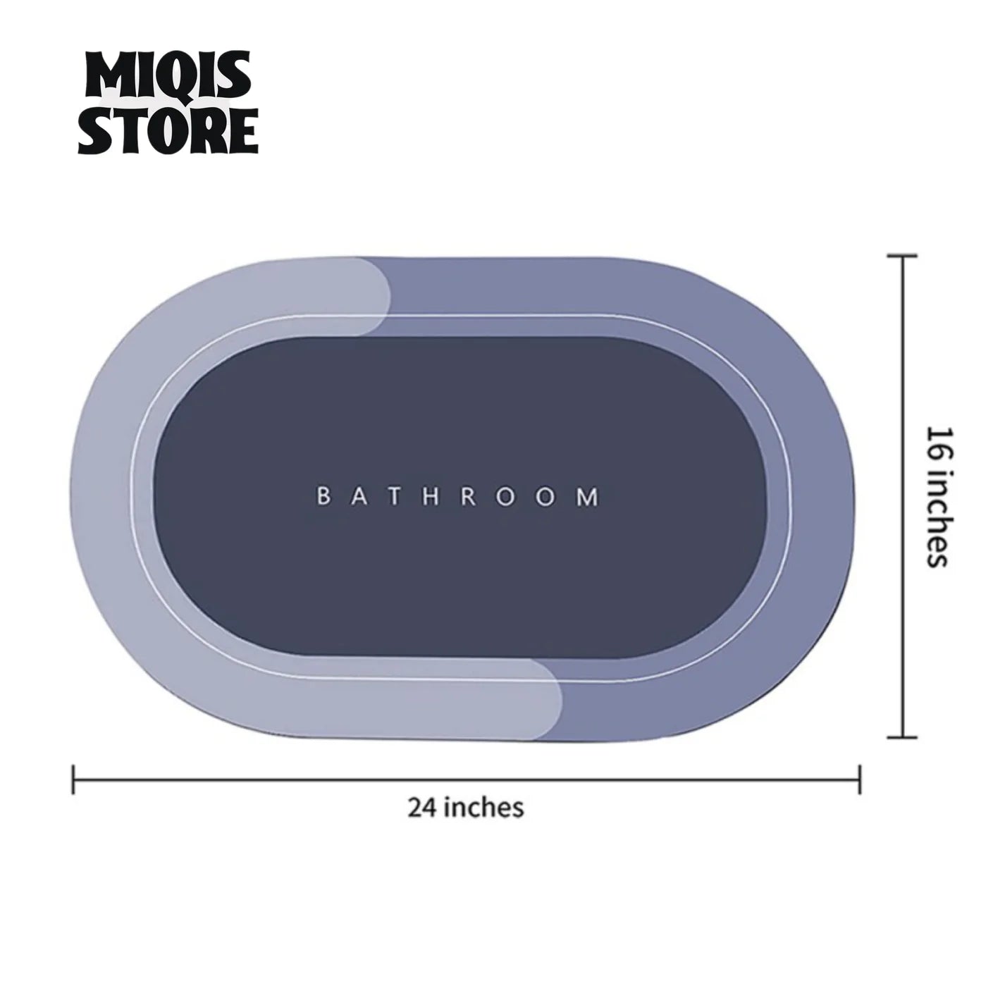 2 Pcs Medium Size Water Absorbent Anti-Slip Mat (2x1.25 ft)
