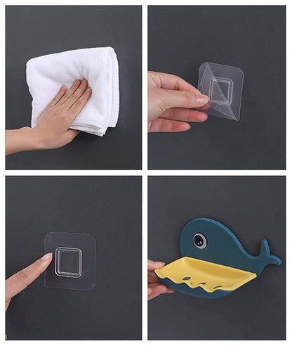 Whale Shaped Double Layer Soap Holder for Bathroom & Kitchen