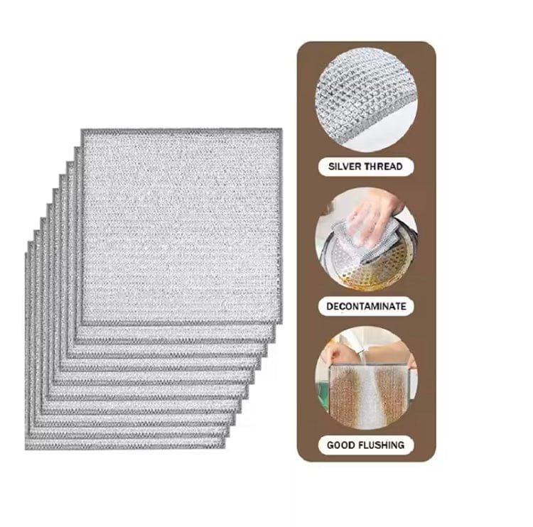 Pack Of 10 Kitchen Steel Mesh Wire