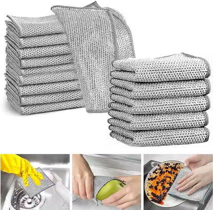 Pack Of 10 Kitchen Steel Mesh Wire